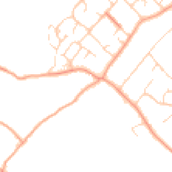 Daytime road noise heatmap for RG4 9SH