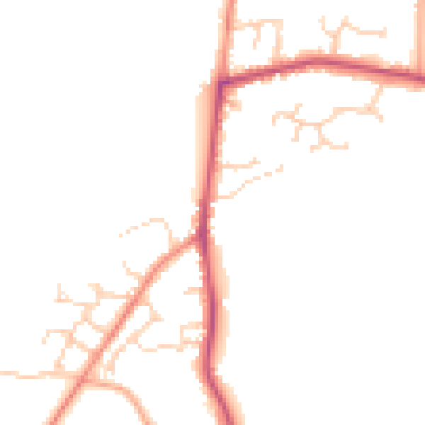 Daytime road noise heatmap for RG7 1AB