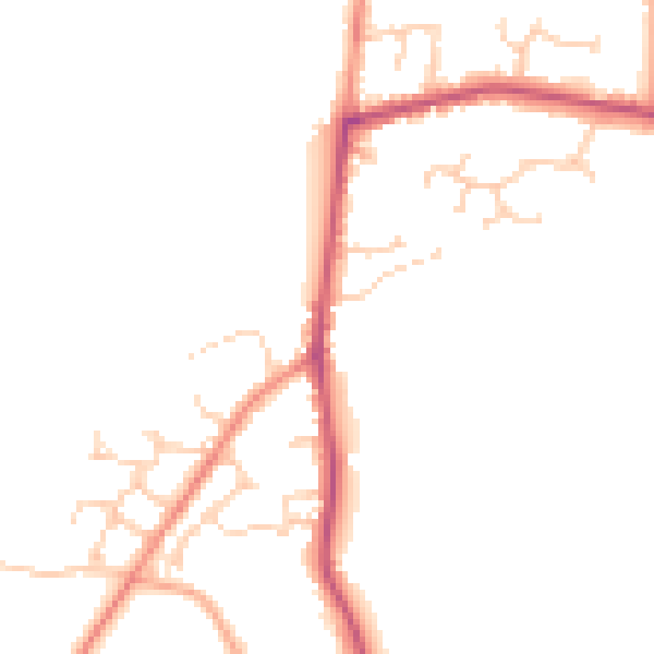 Daytime road noise heatmap for RG7 1AD