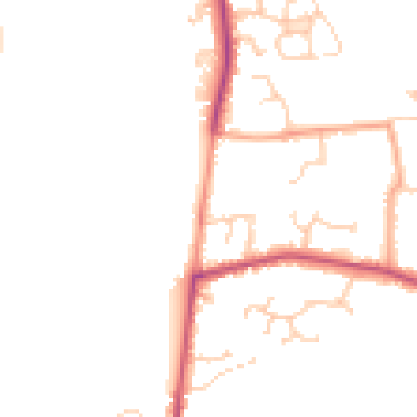 Daytime road noise heatmap for RG7 1AE