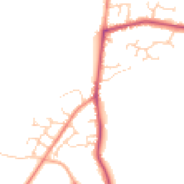Daytime road noise heatmap for RG7 1AF