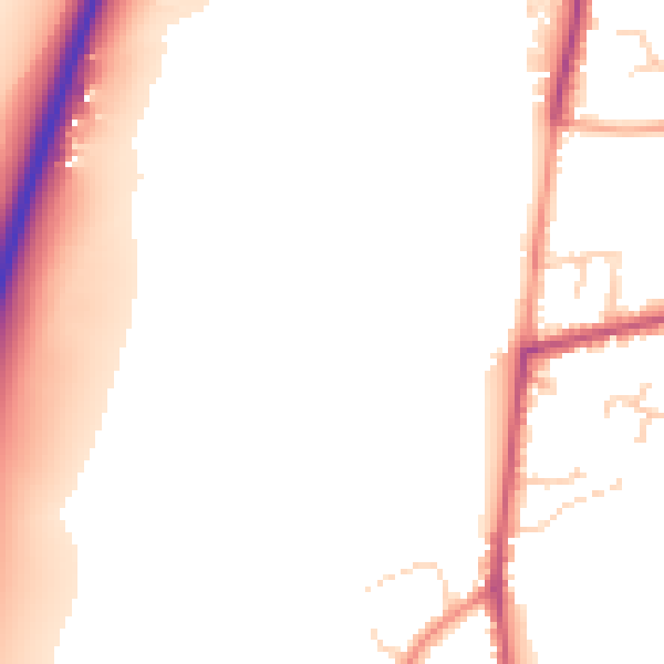 Daytime road noise heatmap for RG7 1AH