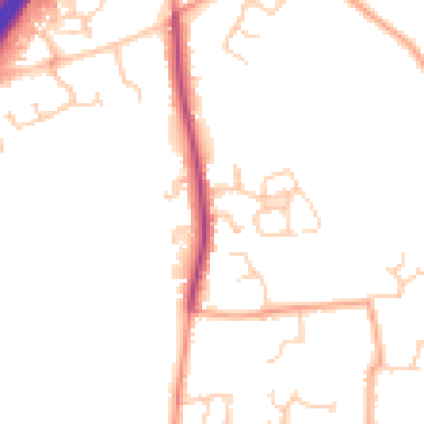Daytime road noise heatmap for RG7 1AP