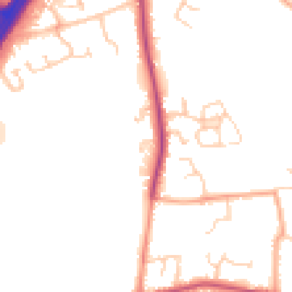 Daytime road noise heatmap for RG7 1AQ