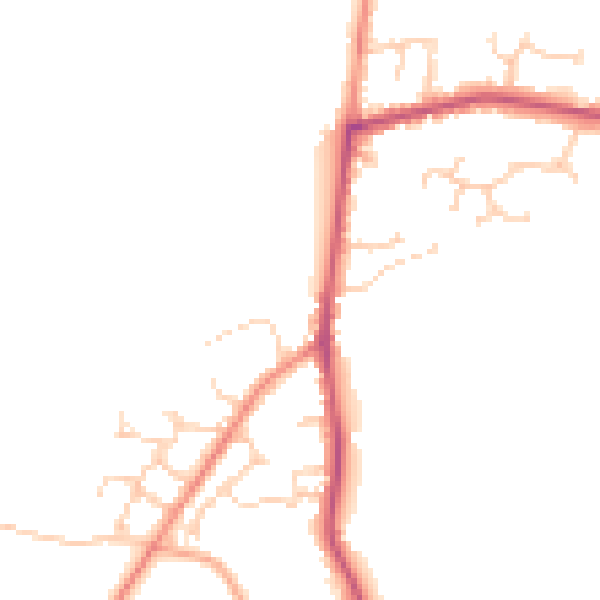Daytime road noise heatmap for RG7 1AW