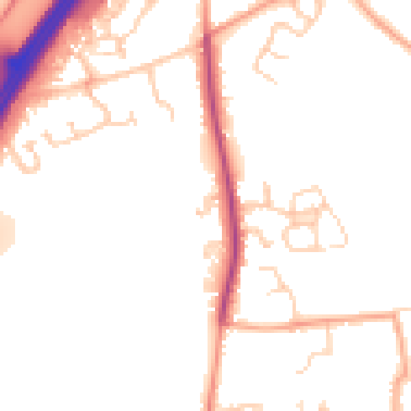 Daytime road noise heatmap for RG7 1AZ