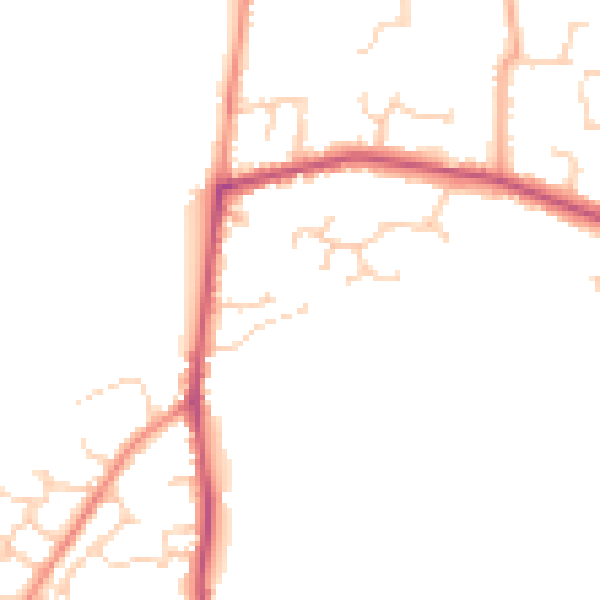 Daytime road noise heatmap for RG7 1BB