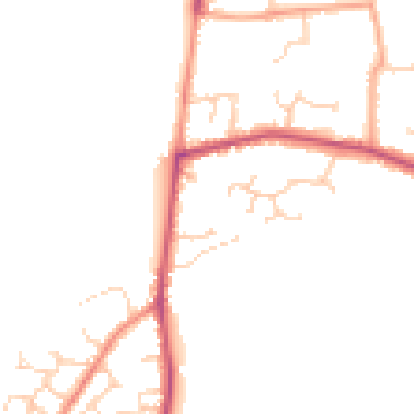 Daytime road noise heatmap for RG7 1BD