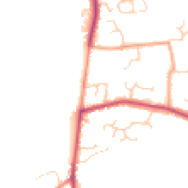 Daytime road noise heatmap for RG7 1BF
