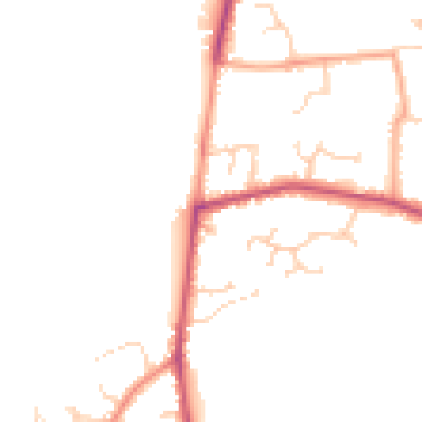 Daytime road noise heatmap for RG7 1BG