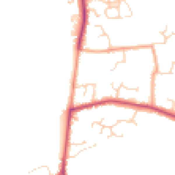 Daytime road noise heatmap for RG7 1BS