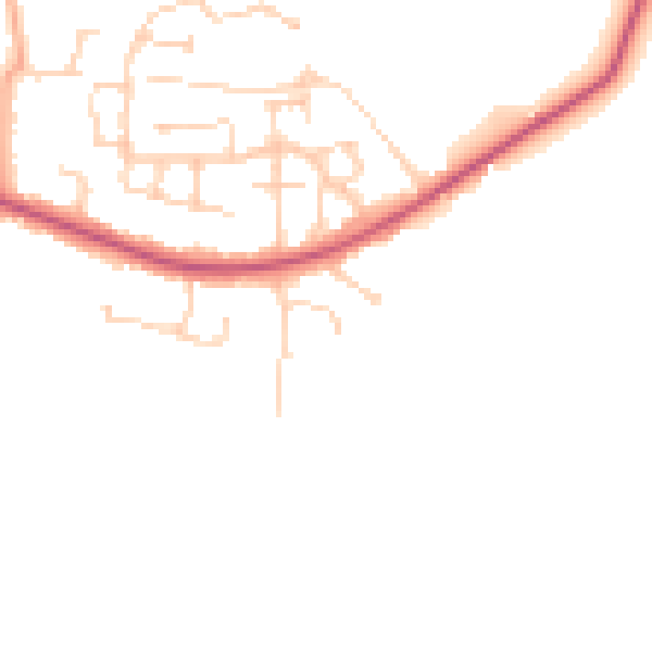 Daytime road noise heatmap for RG7 1BT