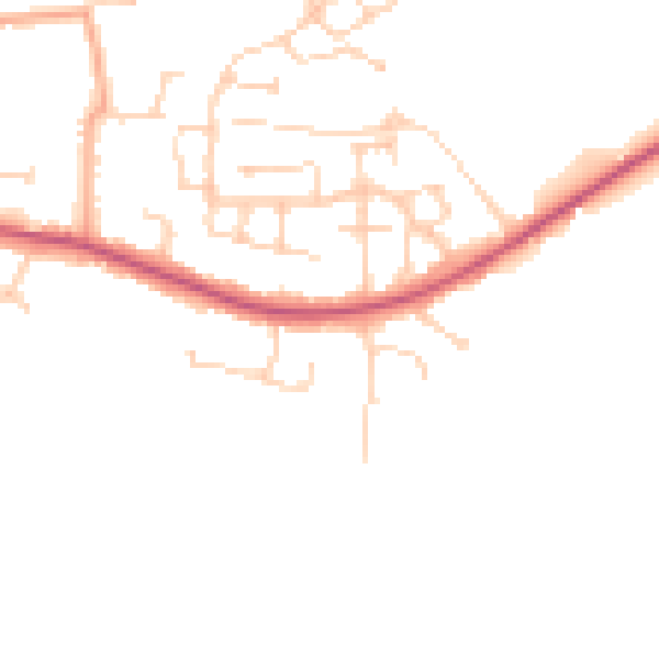 Daytime road noise heatmap for RG7 1BU