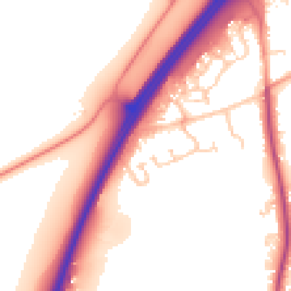 Daytime road noise heatmap for RG7 1BX