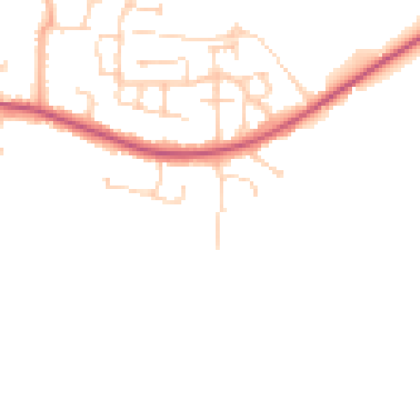 Daytime road noise heatmap for RG7 1BY