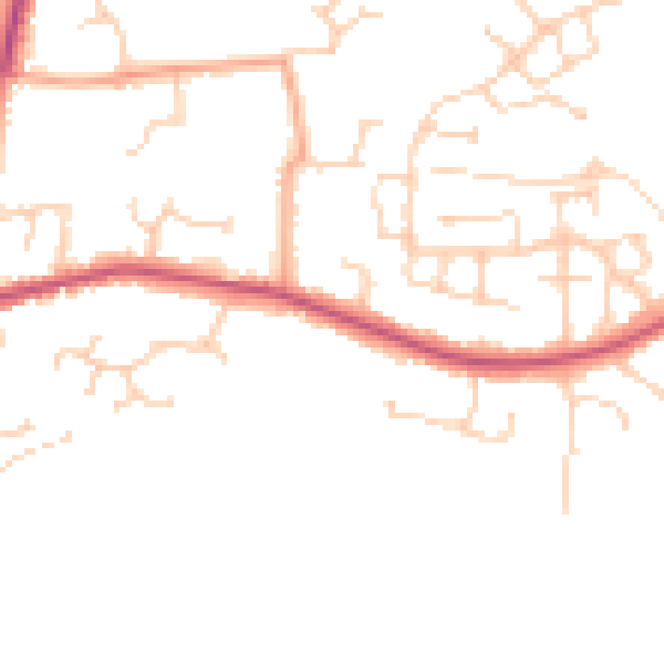 Daytime road noise heatmap for RG7 1DA
