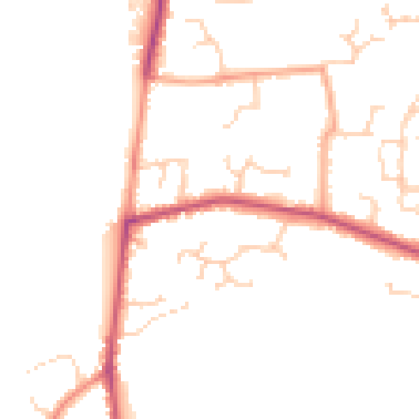 Daytime road noise heatmap for RG7 1DD