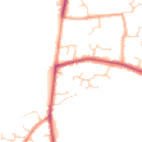 Daytime road noise heatmap for RG7 1DE