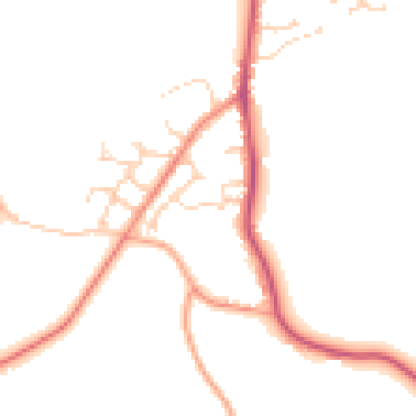 Daytime road noise heatmap for RG7 1FB