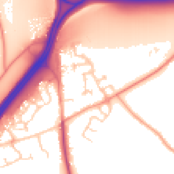 Daytime road noise heatmap for RG7 1FY