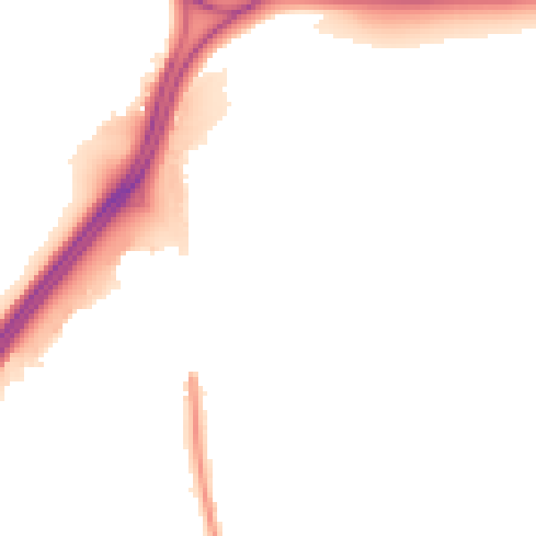 Night-time road noise heatmap for RG7 1FY