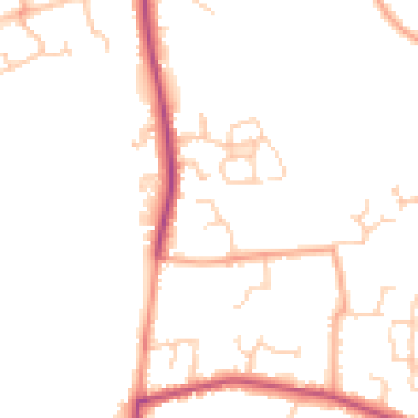 Daytime road noise heatmap for RG7 1HG