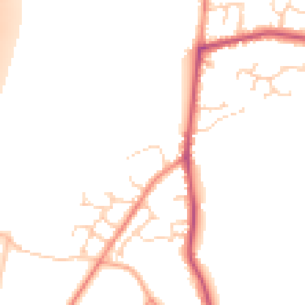 Daytime road noise heatmap for RG7 1HJ