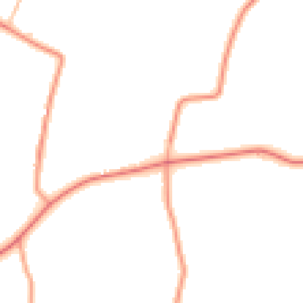 Daytime road noise heatmap for RG7 1LY