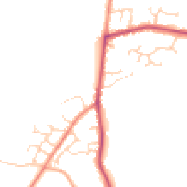 Daytime road noise heatmap for RG7 1NL