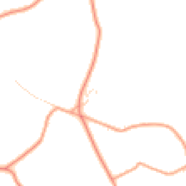 Daytime road noise heatmap for RG7 1XD