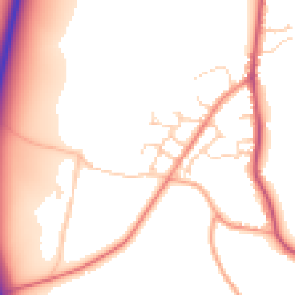 Daytime road noise heatmap for RG7 1ZF