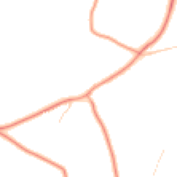 Daytime road noise heatmap for RG7 2AS