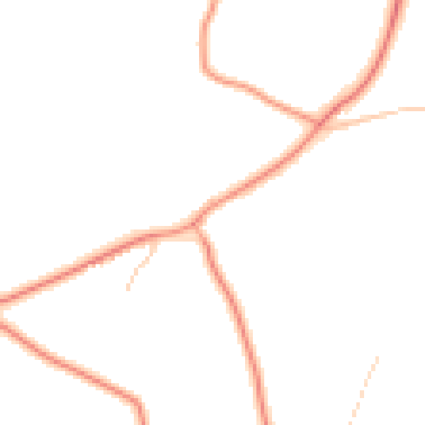 Daytime road noise heatmap for RG7 2AZ
