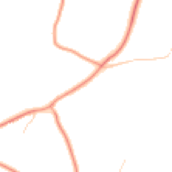 Daytime road noise heatmap for RG7 2BA