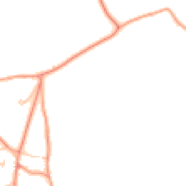Daytime road noise heatmap for RG7 2LY