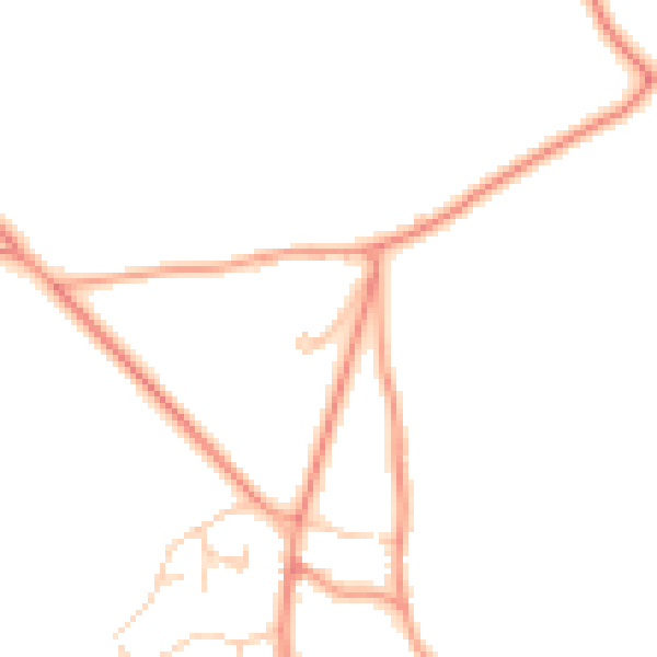 Daytime road noise heatmap for RG7 2NN