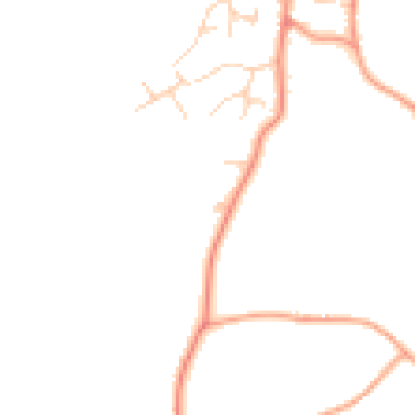Daytime road noise heatmap for RG7 2PJ