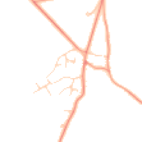 Daytime road noise heatmap for RG7 2PN