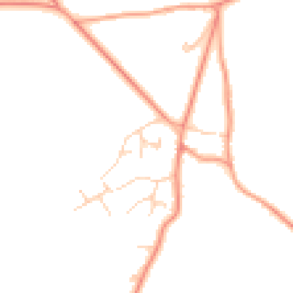 Daytime road noise heatmap for RG7 2QH