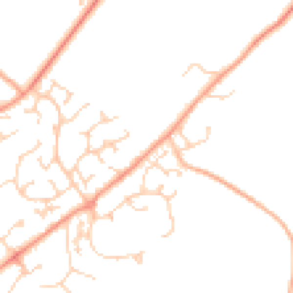 Daytime road noise heatmap for RG7 3BS