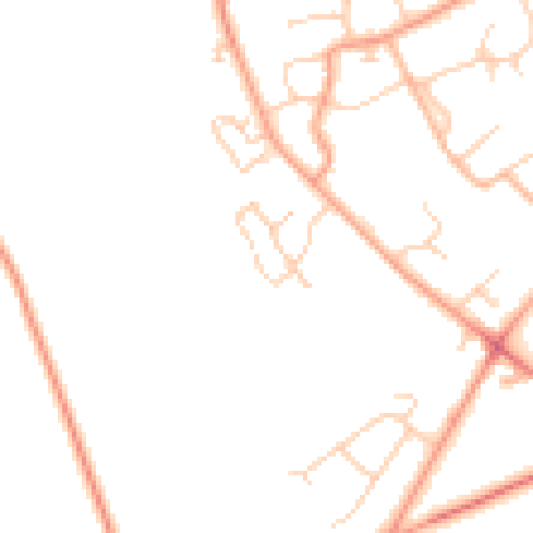 Daytime road noise heatmap for RG7 3FB