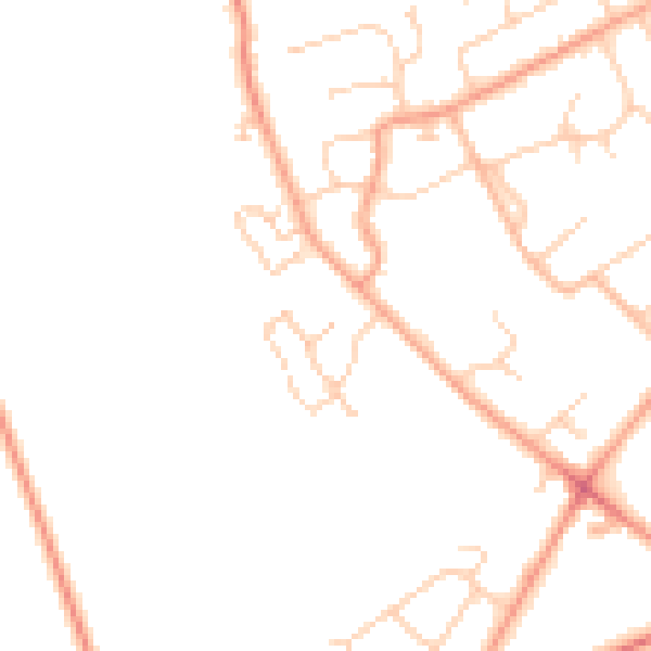 Daytime road noise heatmap for RG7 3FE