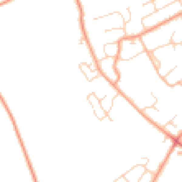 Daytime road noise heatmap for RG7 3FQ