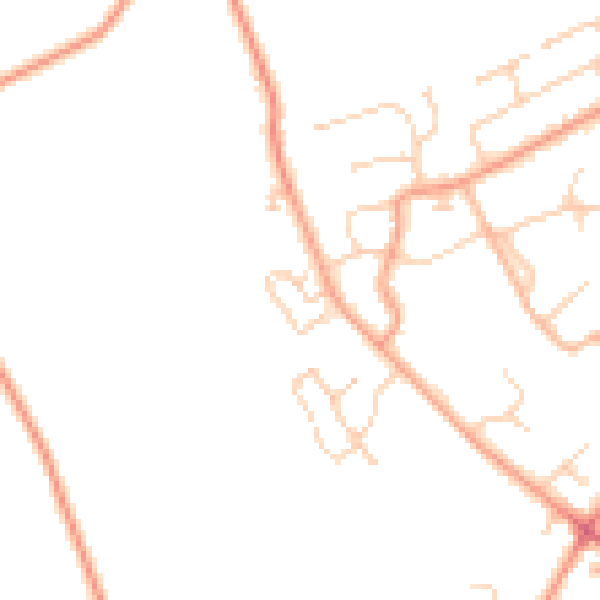 Daytime road noise heatmap for RG7 3GN