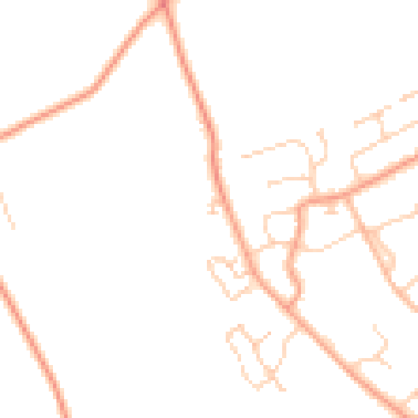 Daytime road noise heatmap for RG7 3GW