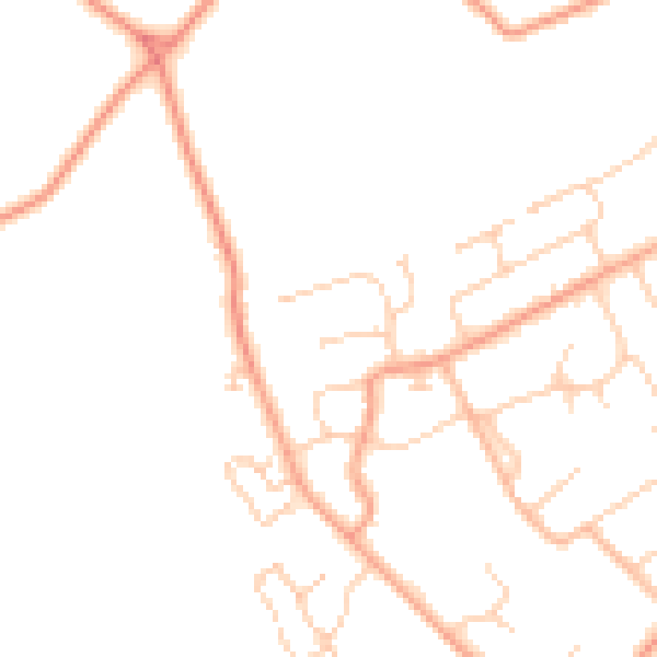 Daytime road noise heatmap for RG7 3HW
