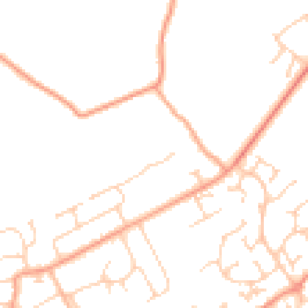 Daytime road noise heatmap for RG7 3HZ
