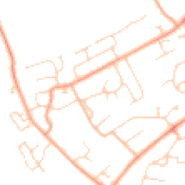 Daytime road noise heatmap for RG7 3LS