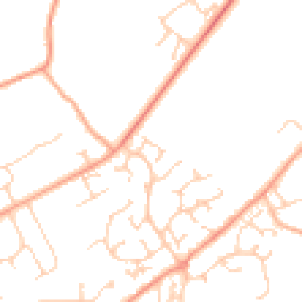 Daytime road noise heatmap for RG7 3NZ