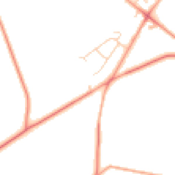 Daytime road noise heatmap for RG7 3QF